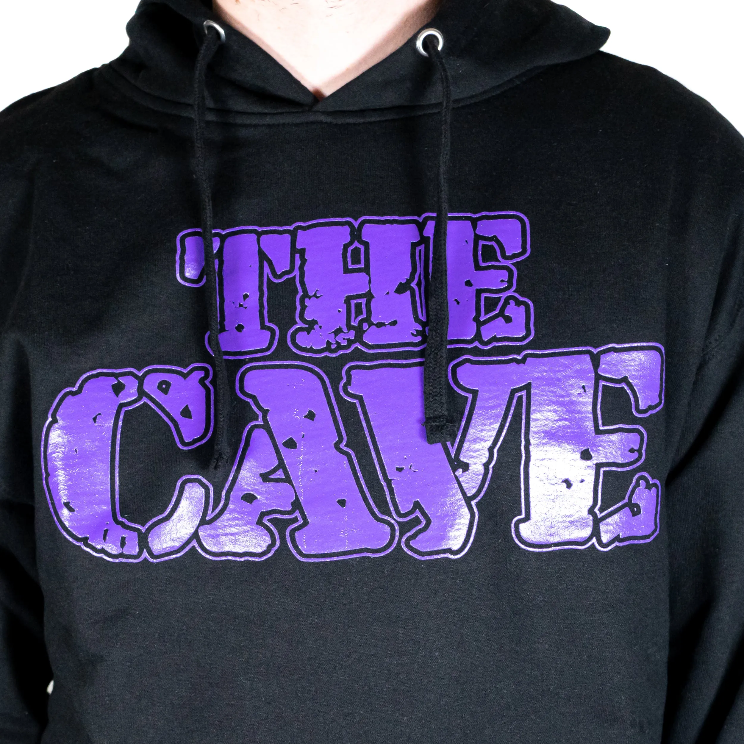 The Cave - Hooded Sweatshirt - Classic Logo - Black & Purple - 4XL