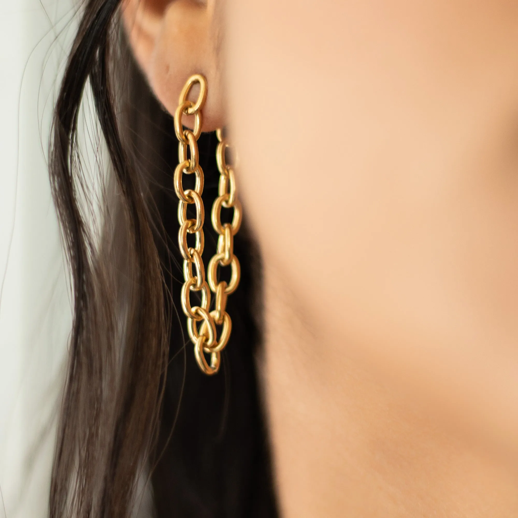 The Chained Stud Earrings