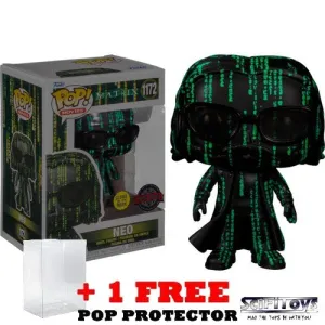 The Matrix Resurrections – Neo in Matrix Glow in the Dark #1172 Pop Vinyl Figure Funko Exclusive