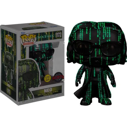 The Matrix Resurrections – Neo in Matrix Glow in the Dark #1172 Pop Vinyl Figure Funko Exclusive