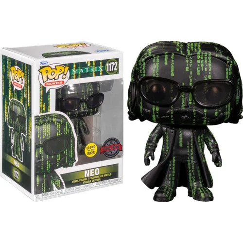 The Matrix Resurrections – Neo in Matrix Glow in the Dark #1172 Pop Vinyl Figure Funko Exclusive