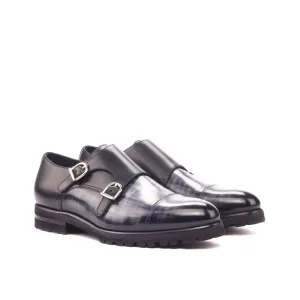The Sunday Best (Black Box calf and Grey Patina crusted)