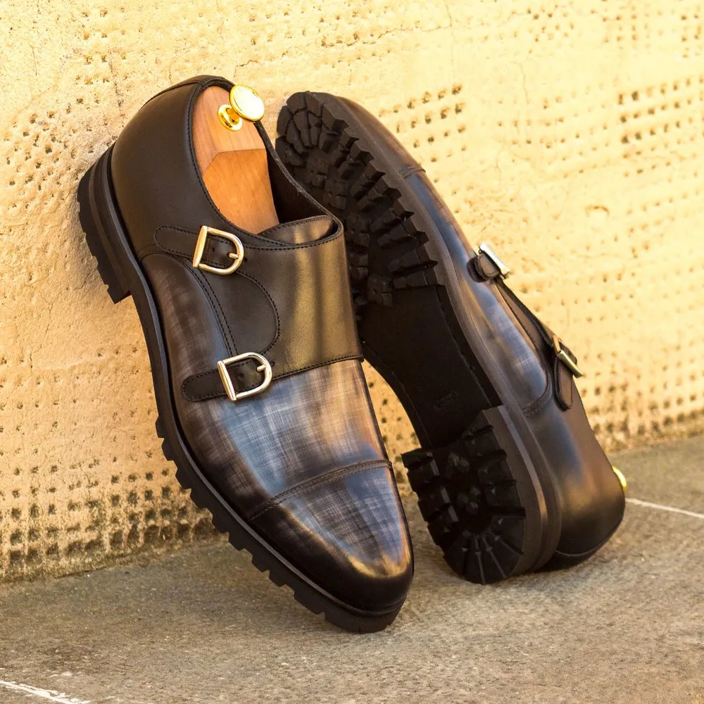 The Sunday Best (Black Box calf and Grey Patina crusted)