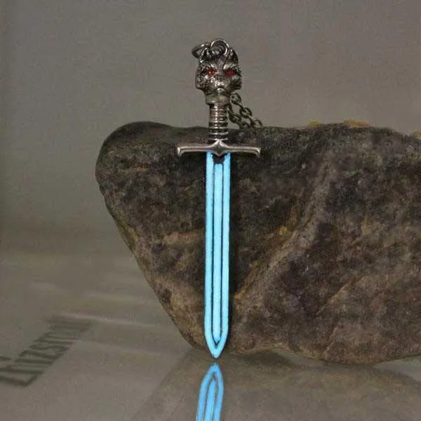 The Wolf King's Sword Glow In The Dark Necklace