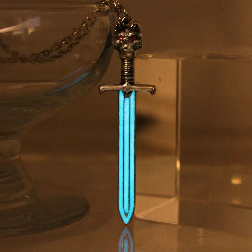 The Wolf King's Sword Glow In The Dark Necklace