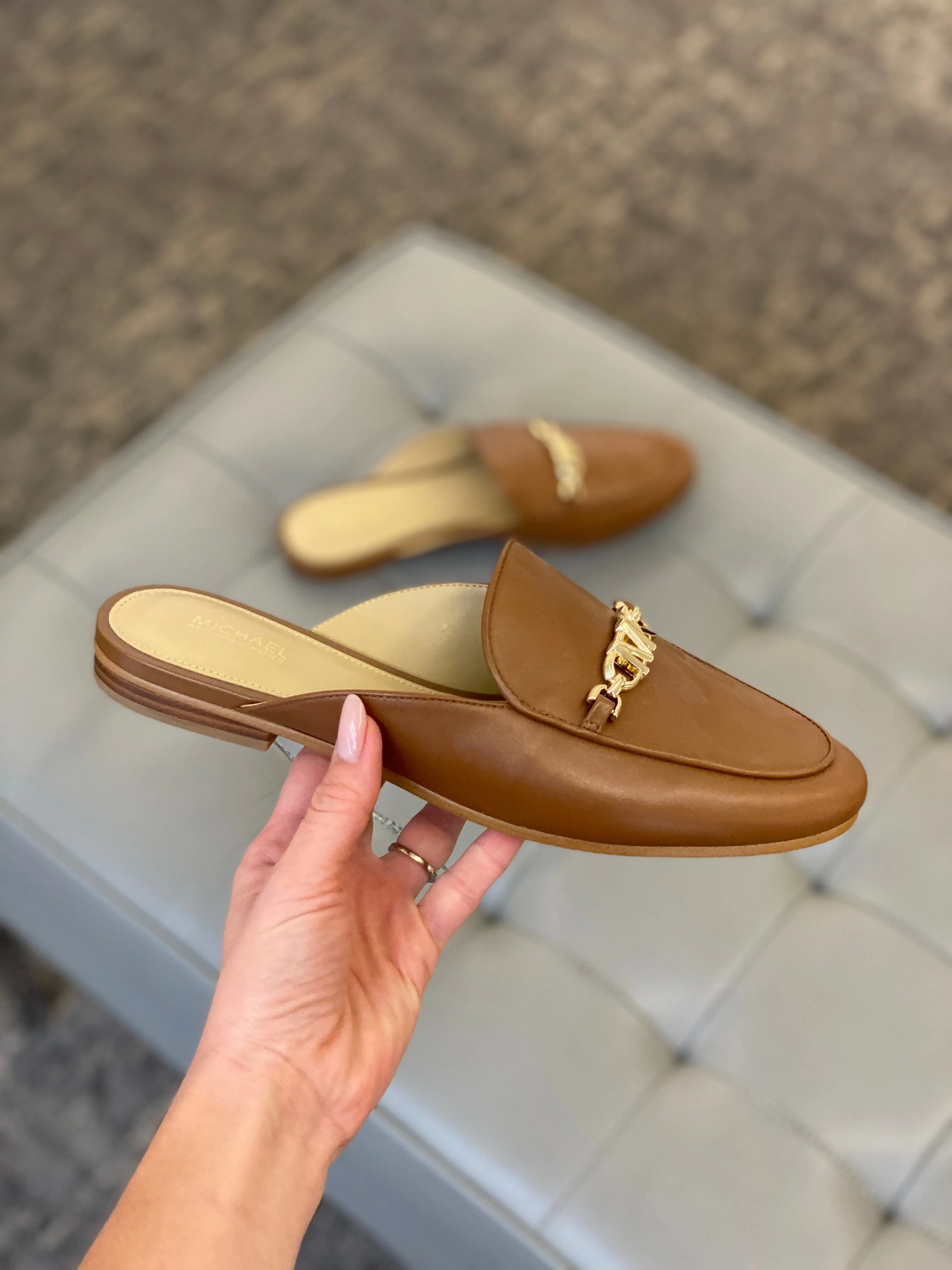 Tiffanie Slip-On Loafer Mule Flats - Luggage
