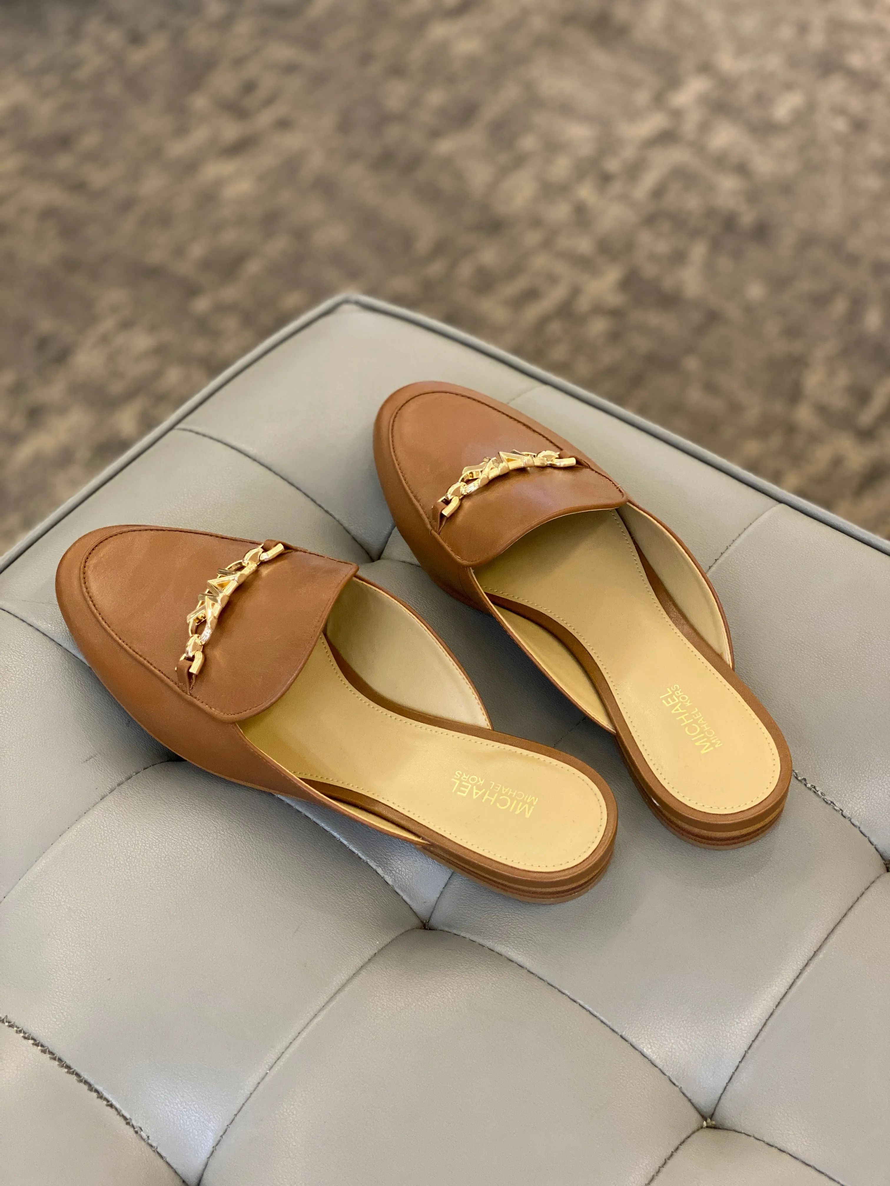 Tiffanie Slip-On Loafer Mule Flats - Luggage