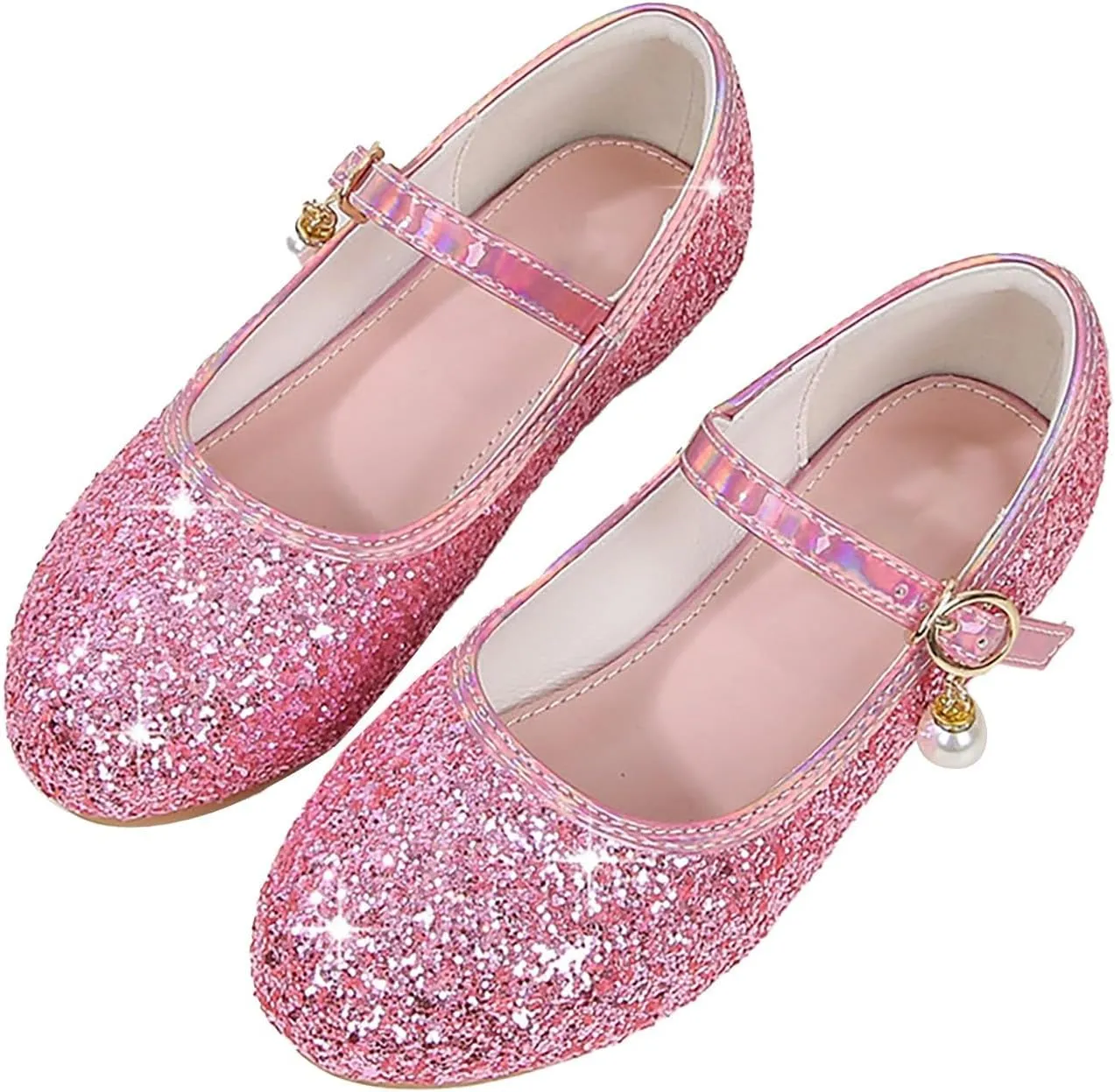 Toddler Flower Girl Dress Shoes Rhinstones Mary Jane Ballet Flats Party Wedding Little School Shoes for Girls
