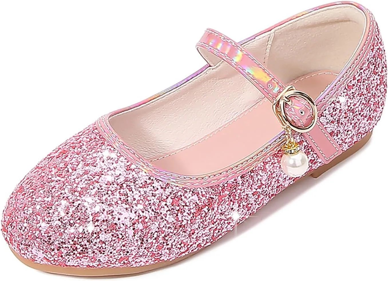 Toddler Flower Girl Dress Shoes Rhinstones Mary Jane Ballet Flats Party Wedding Little School Shoes for Girls