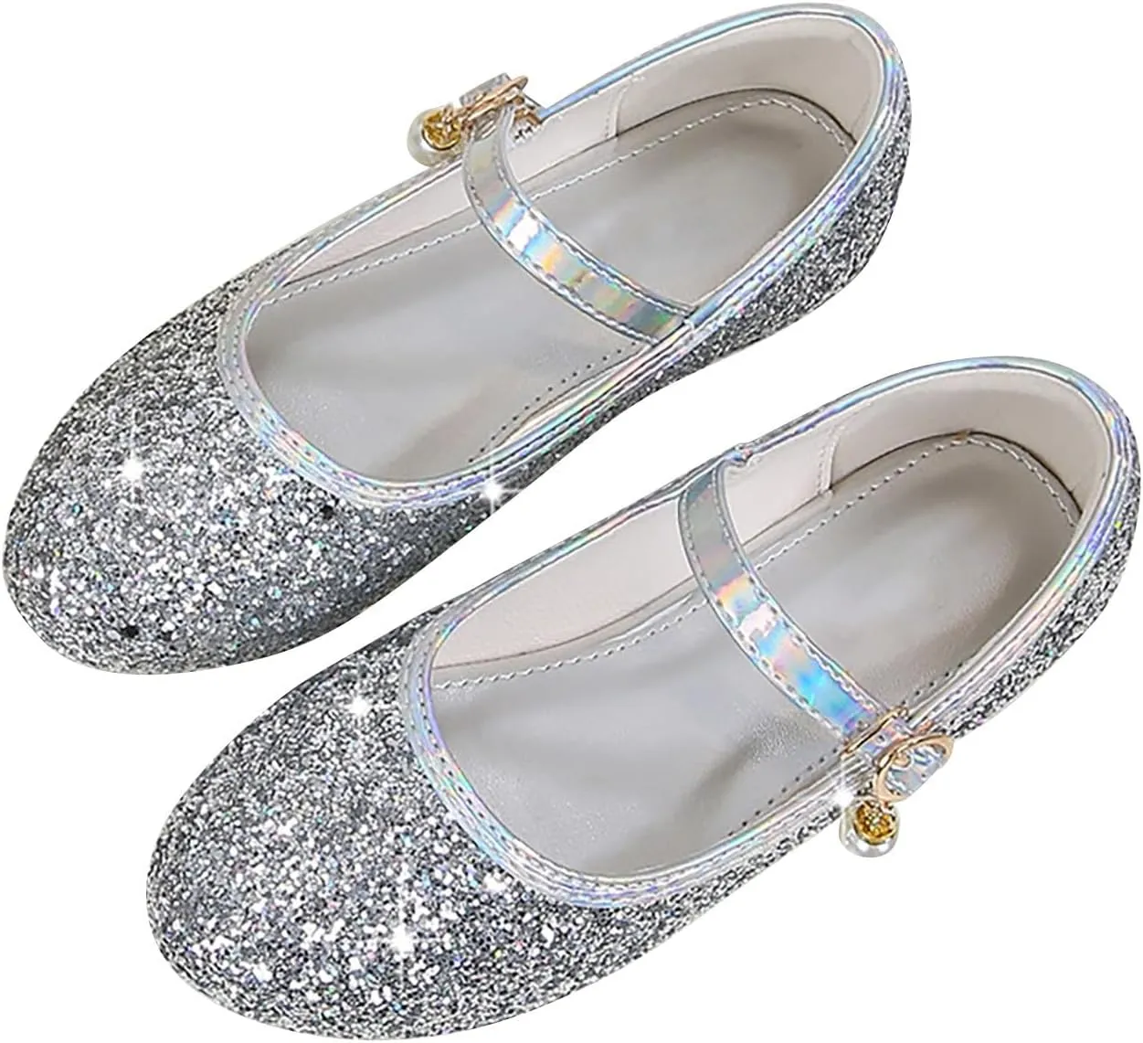 Toddler Flower Girl Dress Shoes Rhinstones Mary Jane Ballet Flats Party Wedding Little School Shoes for Girls