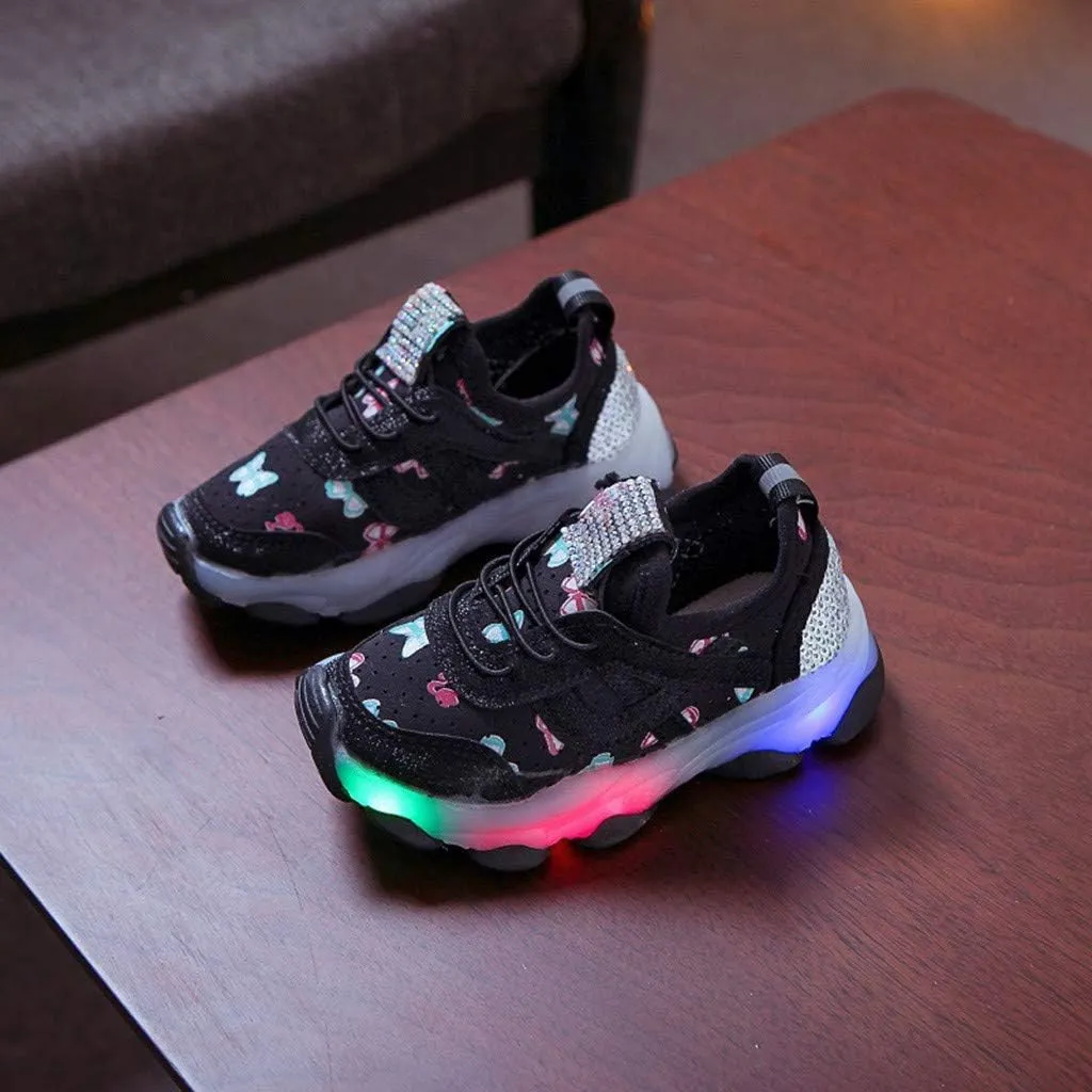 Toddler Girl Shoes Size 6 Girls Shoes Run Led Children Kid Sport Baby Crystal Luminous Baby Shoes 24 Month Girl Sneakers