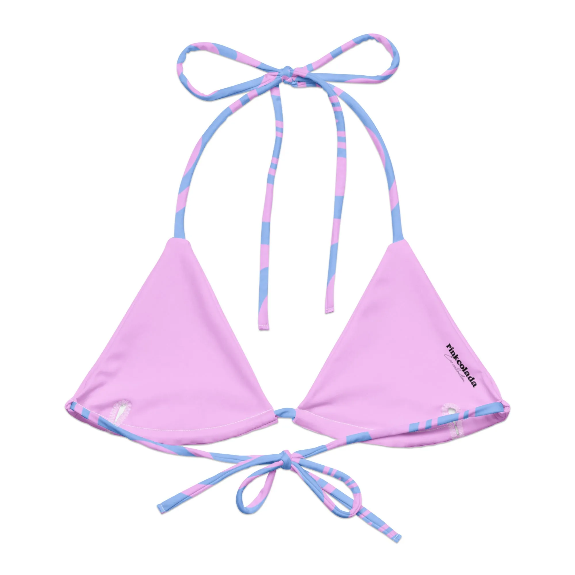 TRIANGLE STRING BIKINI TOP ECO - PINK SWIRLSA
