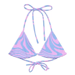 TRIANGLE STRING BIKINI TOP ECO - PINK SWIRLSA