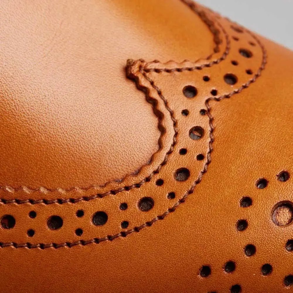 TRICKER'S Bourton Shoes - Mens Dainite or Leather Sole - Acorn Antique