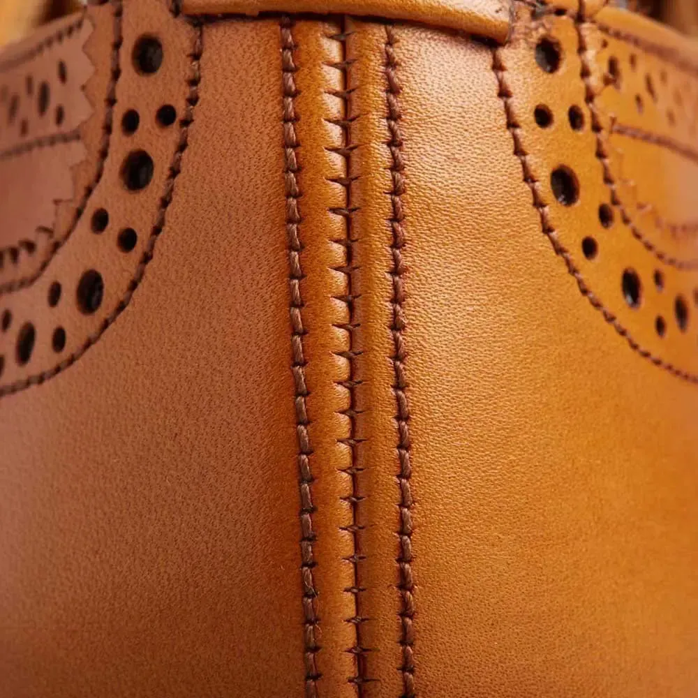 TRICKER'S Bourton Shoes - Mens Dainite or Leather Sole - Acorn Antique