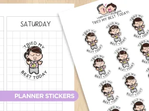 Tried my best today! planner stickers