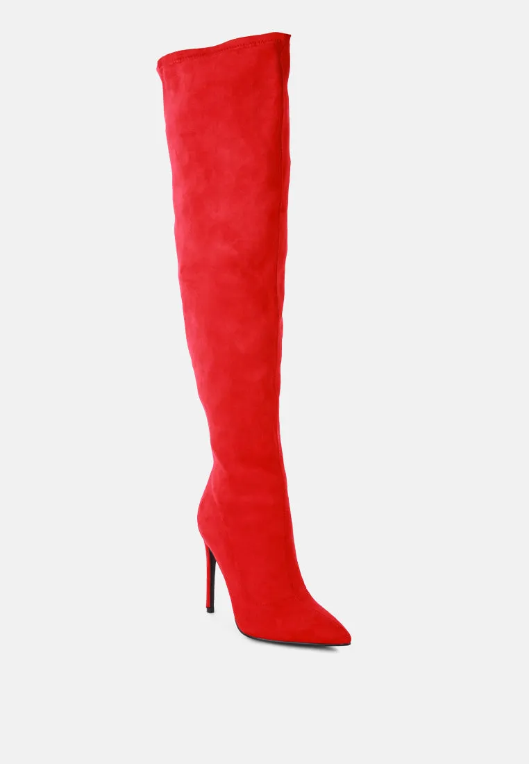 Ttilera stretch over the knee stiletto boots