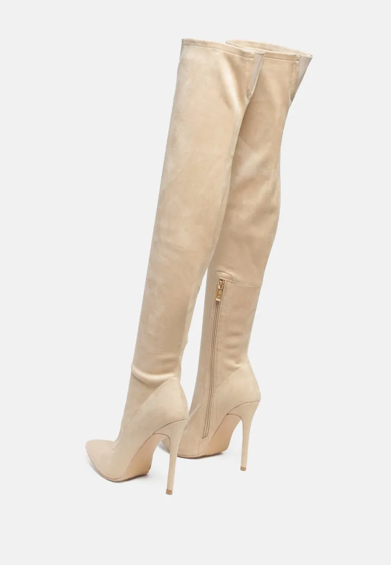 Ttilera stretch over the knee stiletto boots