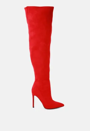 Ttilera stretch over the knee stiletto boots