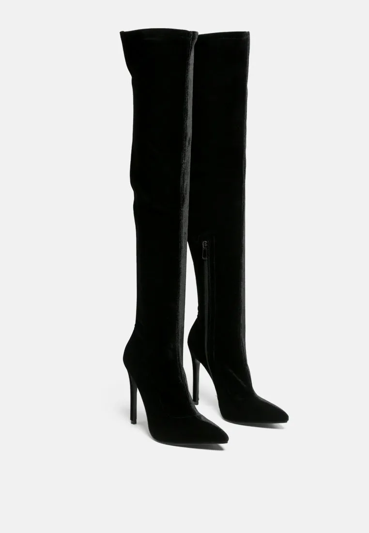 Ttilera stretch over the knee stiletto boots