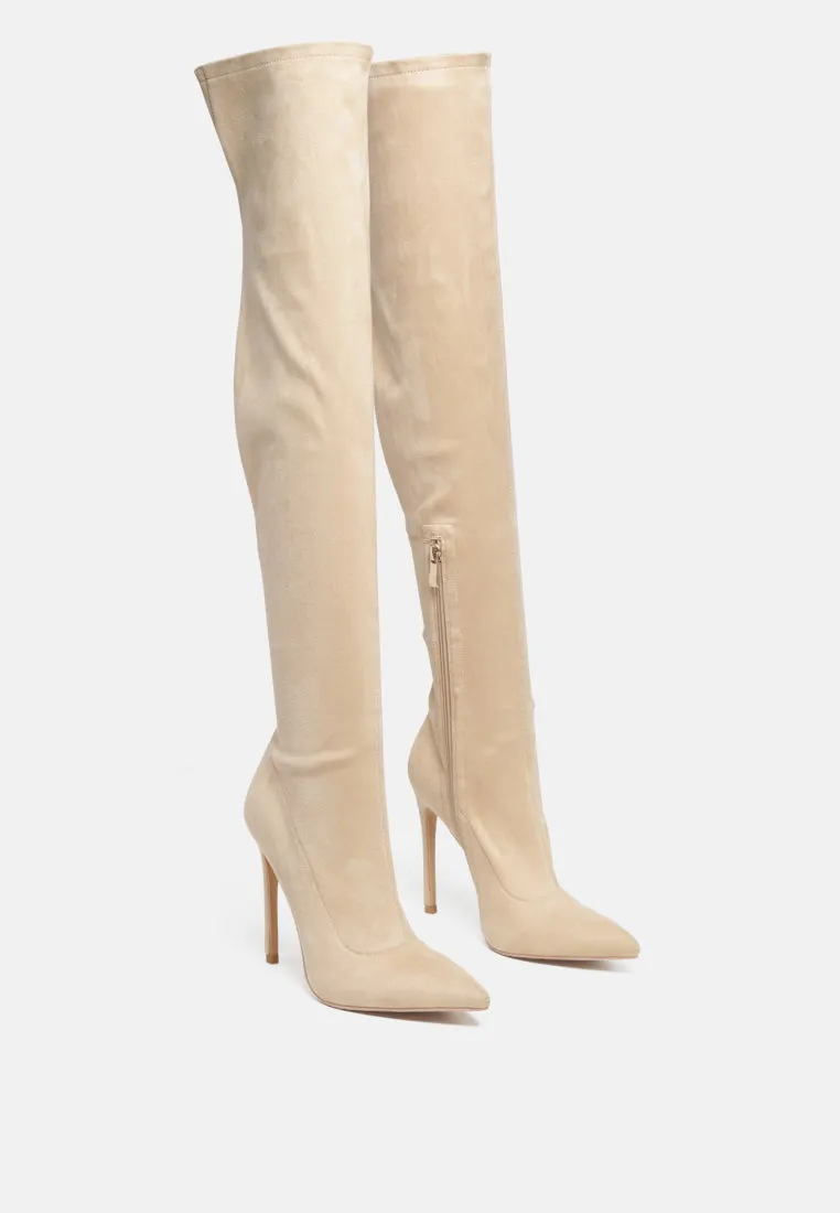 Ttilera stretch over the knee stiletto boots