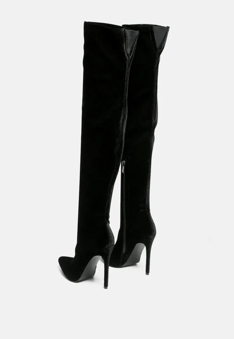 Ttilera stretch over the knee stiletto boots