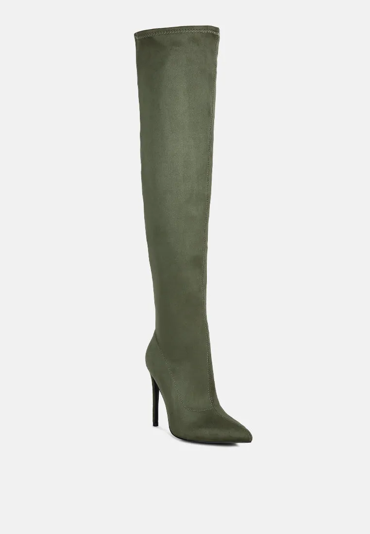 Ttilera stretch over the knee stiletto boots