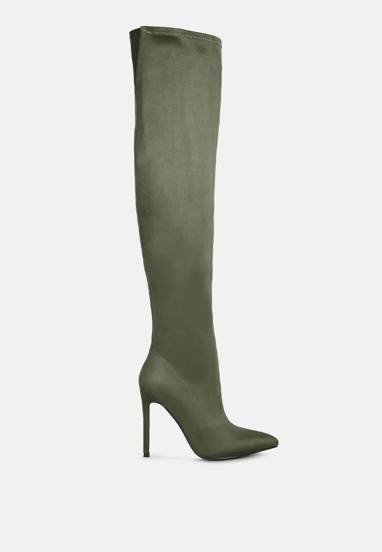 Ttilera stretch over the knee stiletto boots