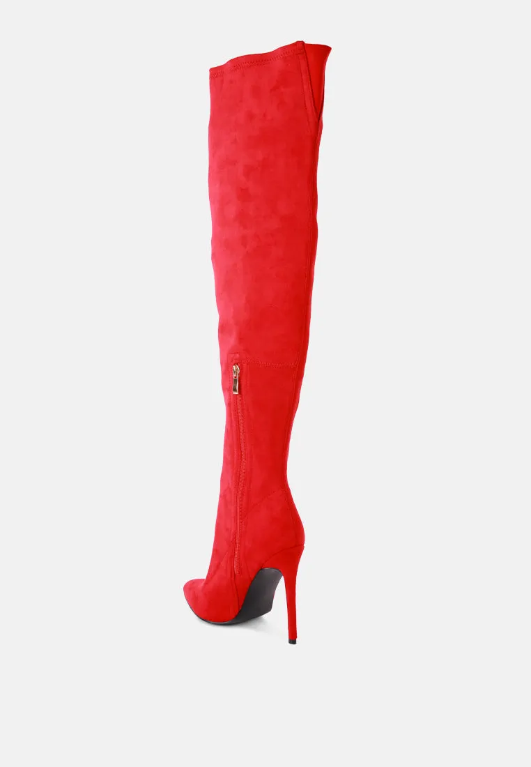 Ttilera stretch over the knee stiletto boots