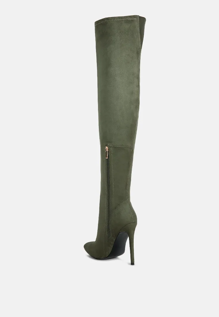 Ttilera stretch over the knee stiletto boots