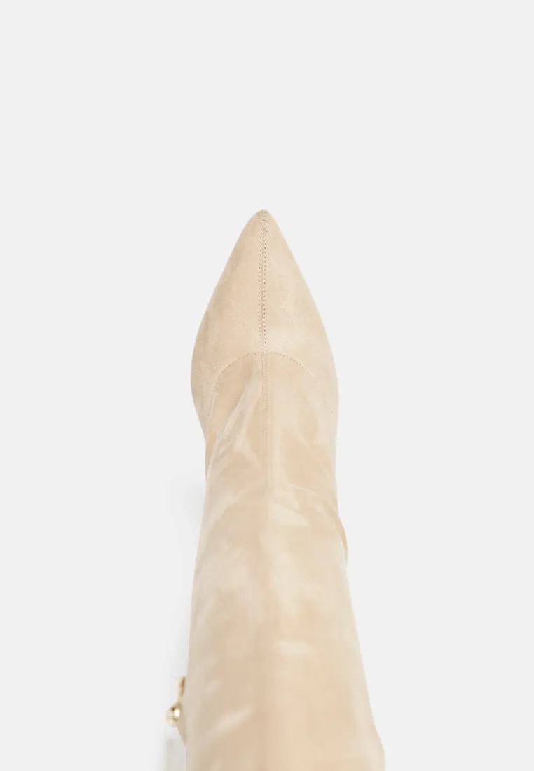 Ttilera stretch over the knee stiletto boots