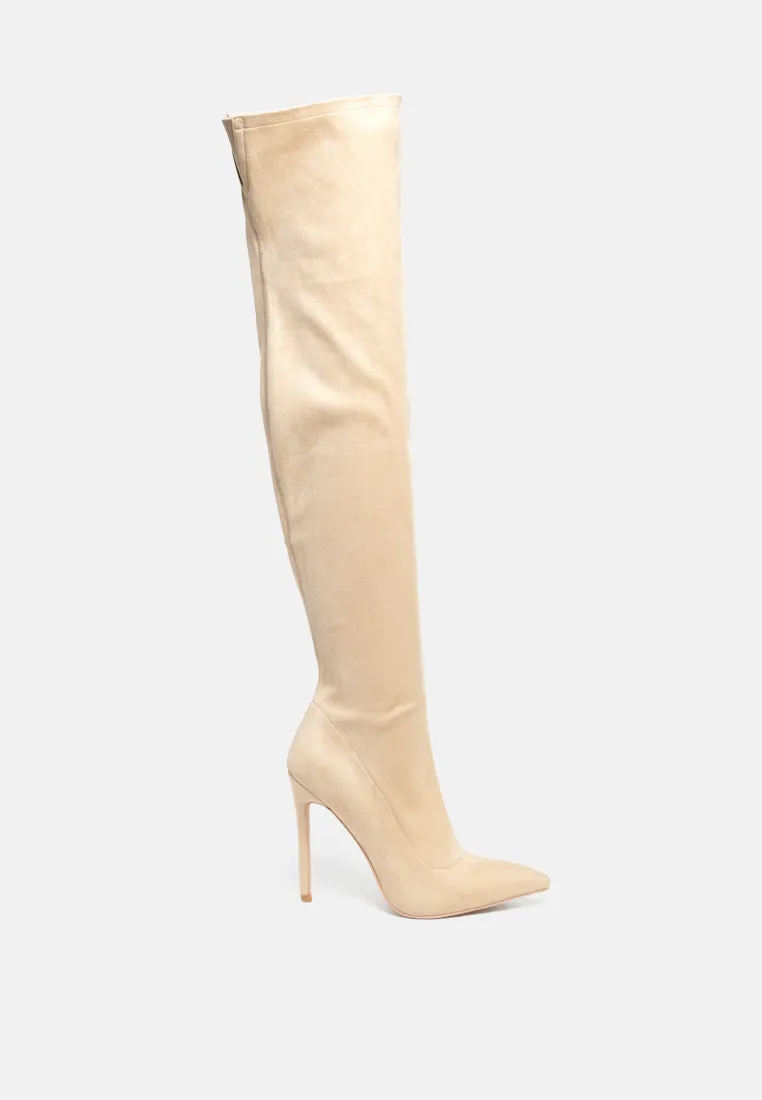 Ttilera stretch over the knee stiletto boots