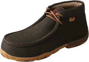 Twisted X Women's Handcrafted Cowgirl Lace-Up Chukka Loafers, Rubberized Brown/Alloy Toe, 9.5-M