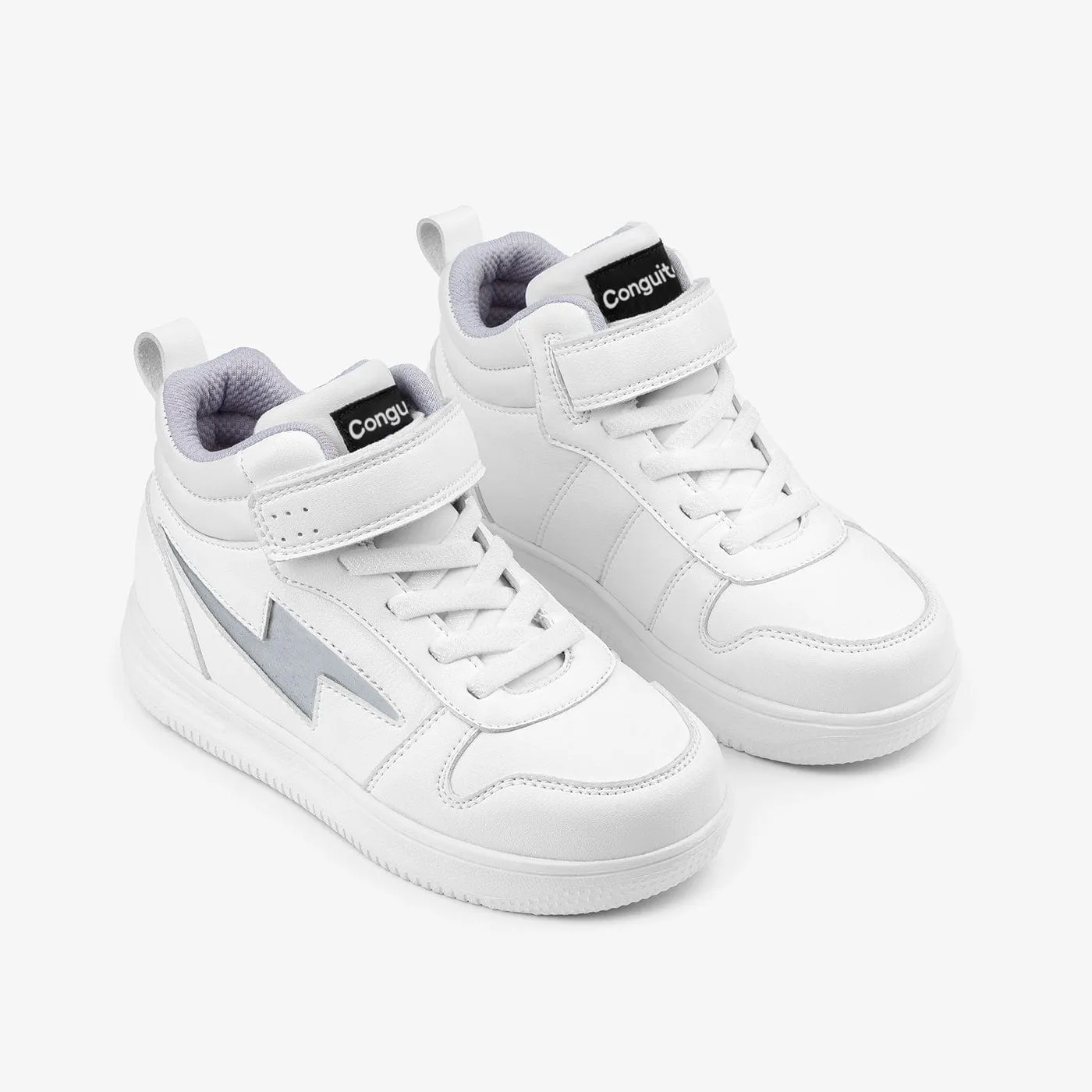 Unisex White With Lights Hi-Top Sneakers Napa