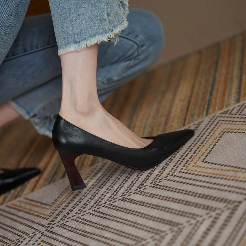 USS Shoes Camelia Women's Square High Heels Elegant Pumps