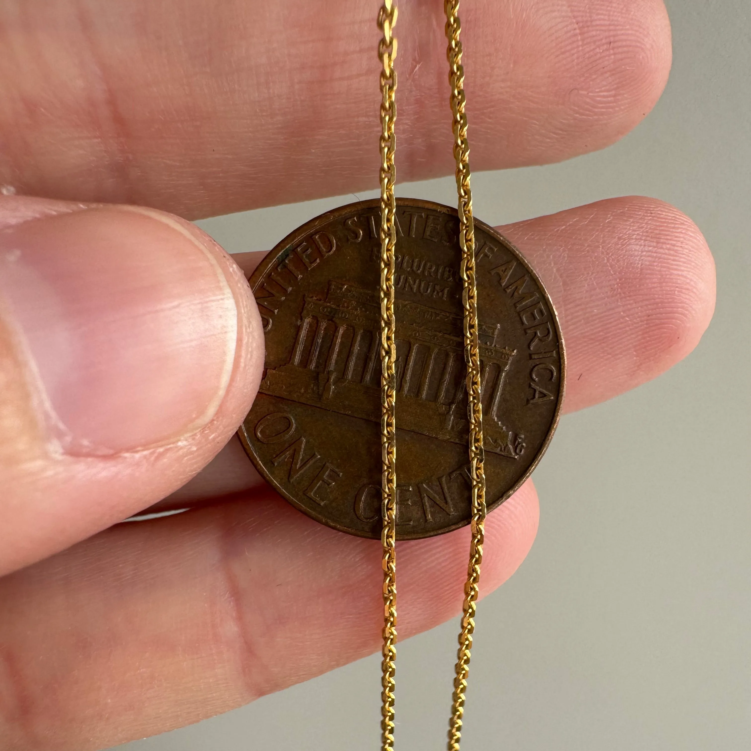 V I N T A G E // daintiest biker / 14k yellow gold biker chain / almost 20.25", 1.8g