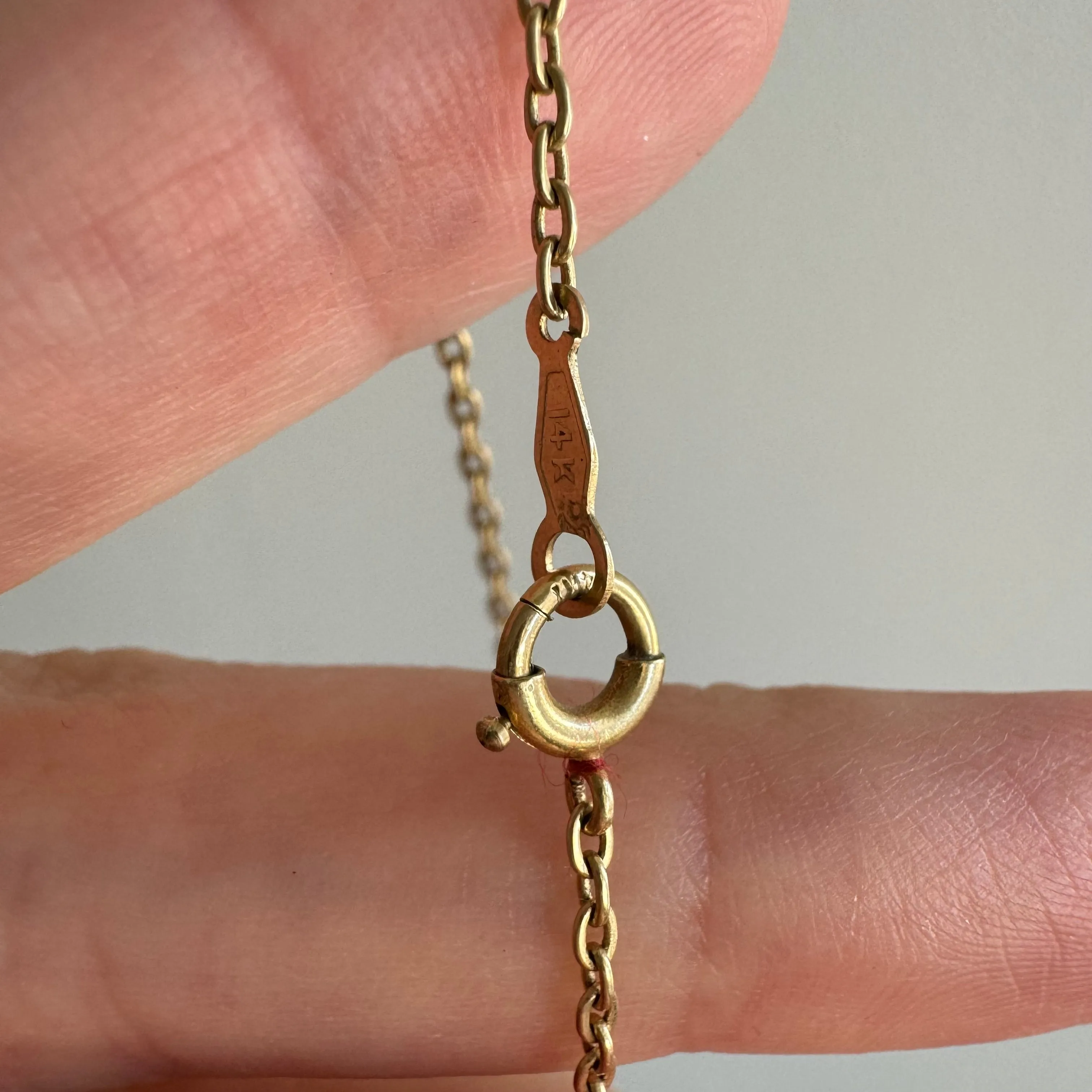 V I N T A G E // everyday cable / 14k yellow gold dainty cable chain / 18.25", 2.8g