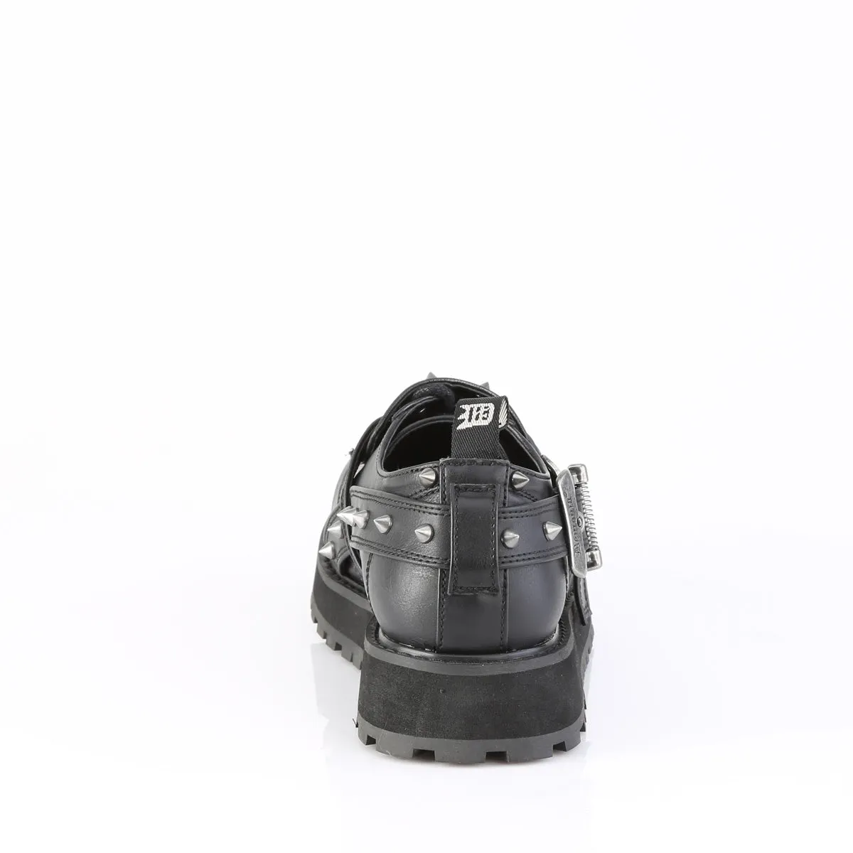 VALOR-38 DemoniaCult Black Vegan Leather Sexy Unisex Platform Shoes & Boots (Alternative Footwear)