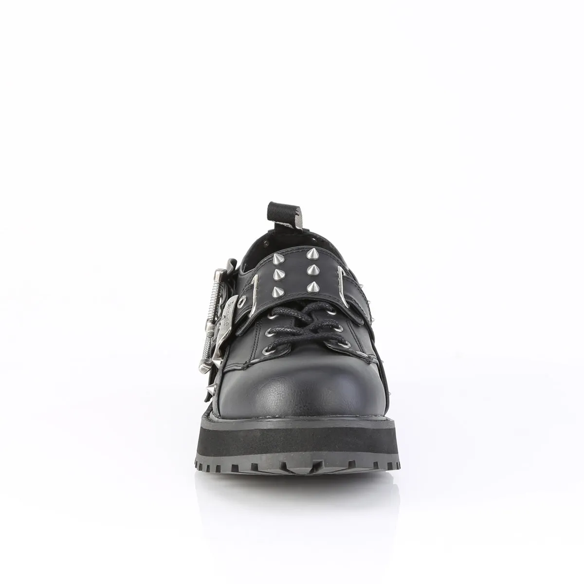 VALOR-38 DemoniaCult Black Vegan Leather Sexy Unisex Platform Shoes & Boots (Alternative Footwear)
