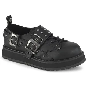 VALOR-38 DemoniaCult Black Vegan Leather Sexy Unisex Platform Shoes & Boots (Alternative Footwear)