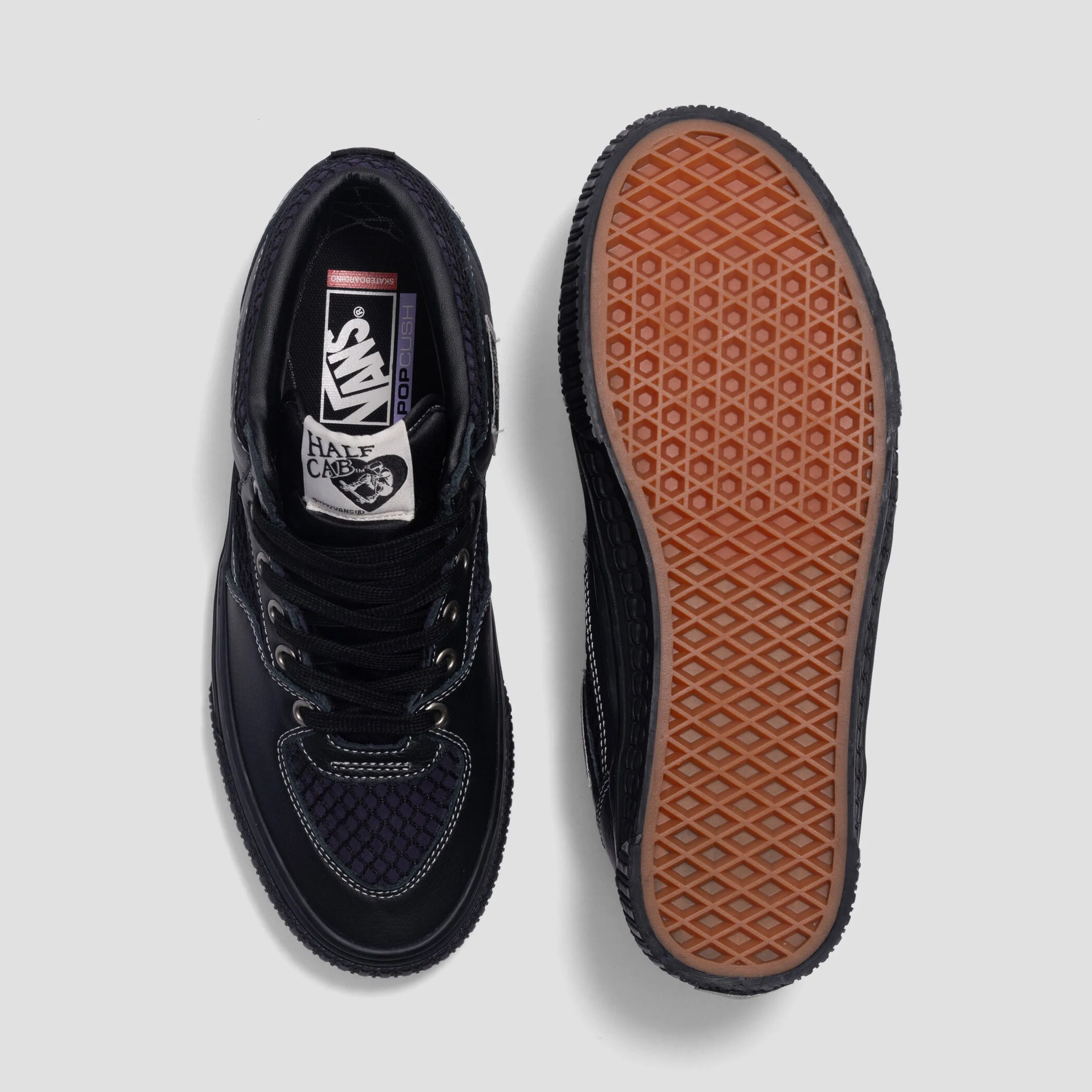 Vans X Passport Skate Half Cab Skate Shoes Black / Purple