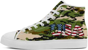 Veteran High Top Shoes High Top Canvas Sneakers Lace Up Casual Walking Shoes Gifts for Men Women