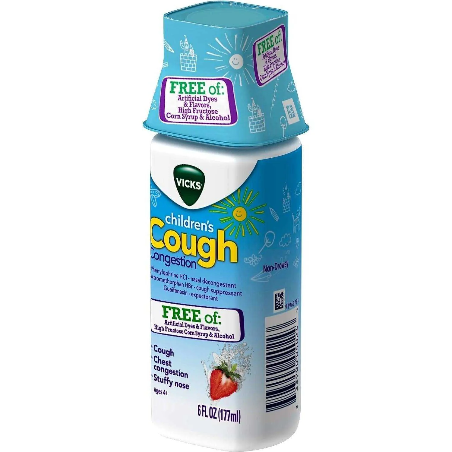 Vicks Children’s Non-Drowsy Cough Suppressant & Decongestant Cough Medicine 6 Oz