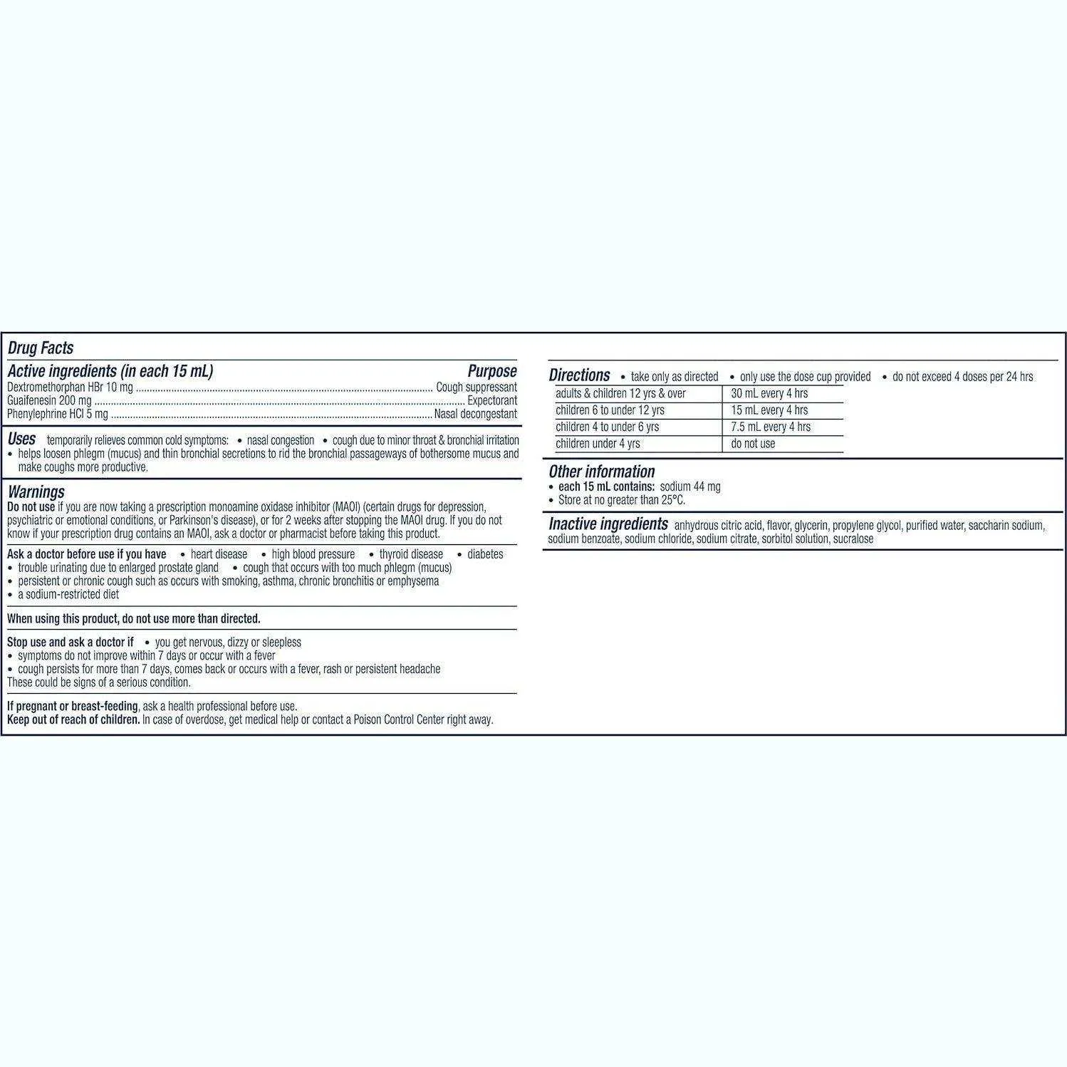Vicks Children’s Non-Drowsy Cough Suppressant & Decongestant Cough Medicine 6 Oz