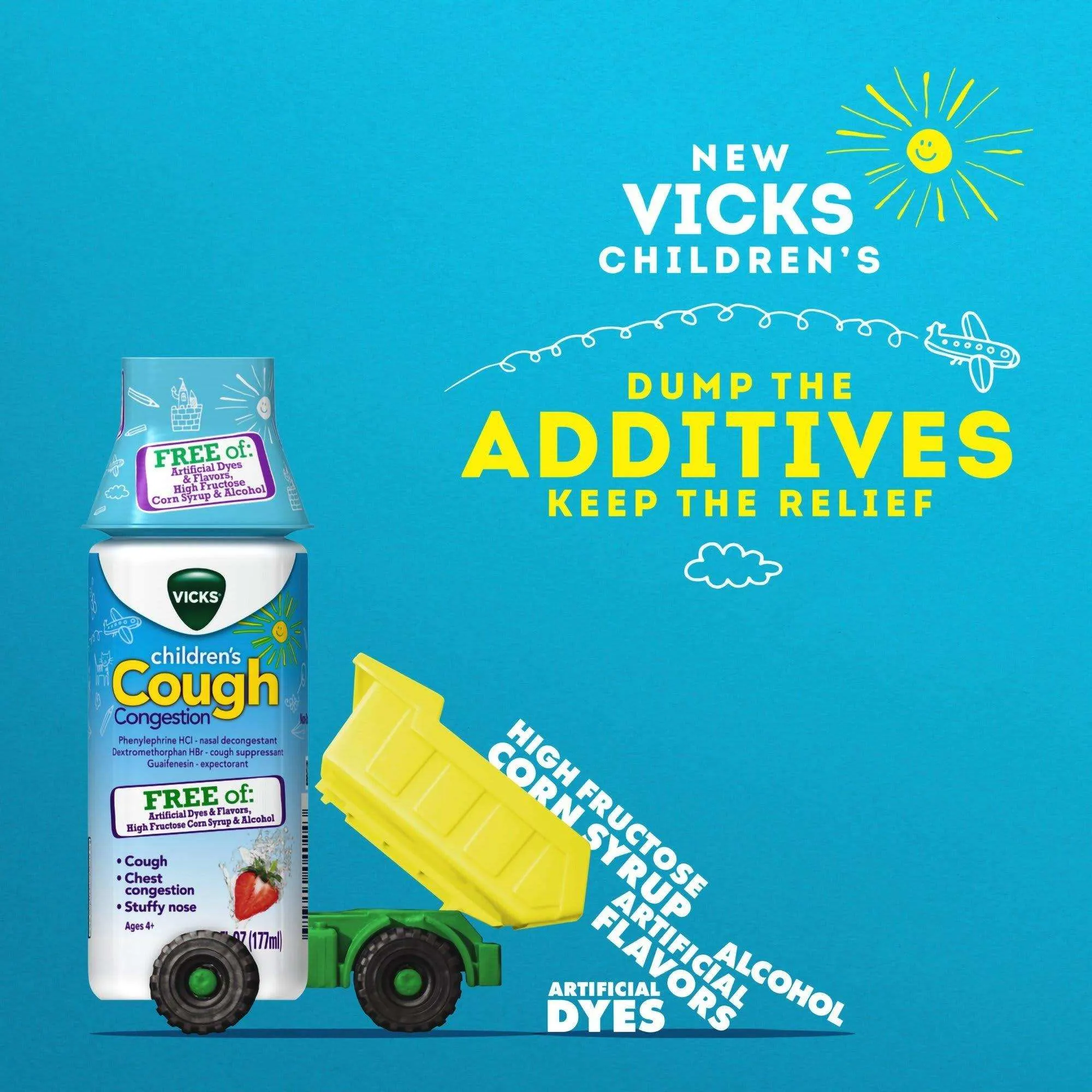Vicks Children’s Non-Drowsy Cough Suppressant & Decongestant Cough Medicine 6 Oz
