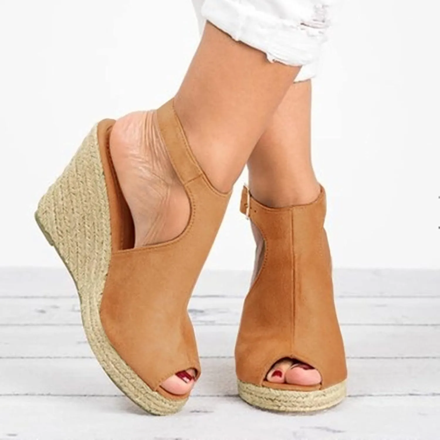 Wedge Sandals for Women On Strappy Boho Platform Sandals Open Toe Summer Festival Or Vacation Shoes Orthopedic Sandal Beach Dressy Flip Flops for Wide Toe 2025 Spring