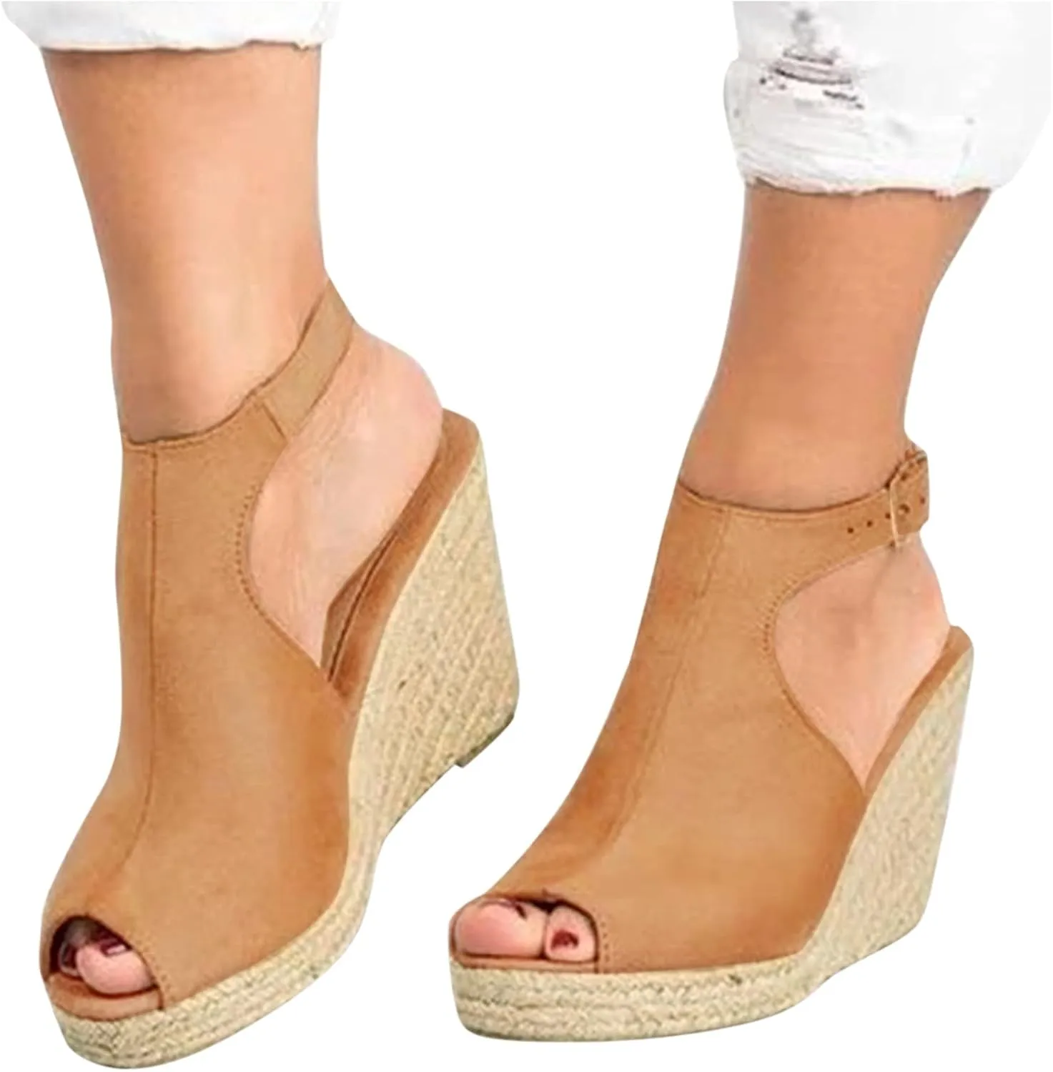 Wedge Sandals for Women On Strappy Boho Platform Sandals Open Toe Summer Festival Or Vacation Shoes Orthopedic Sandal Beach Dressy Flip Flops for Wide Toe 2025 Spring