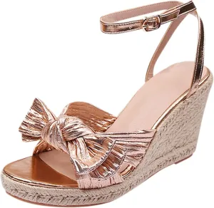 Wedge Sandals for Women Wide Width Options Slip On Cork Platform Espadrille Sandals with Adjustable Back Strap Orthopedic Sandal Beach Dressy Flip Flops for Wide Toe 2025 Spring