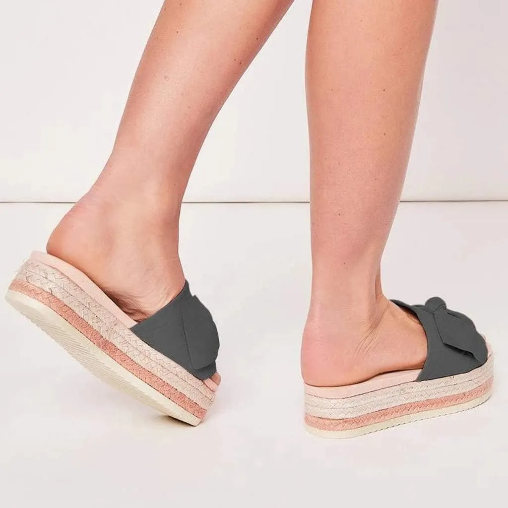 Wedge Sandals for Women Wide Width Options Slip On Cork Platform Espadrille Sandals with Adjustable Back Strap Orthopedic Sandal Beach Dressy Flip Flops for Wide Toe 2025 Spring