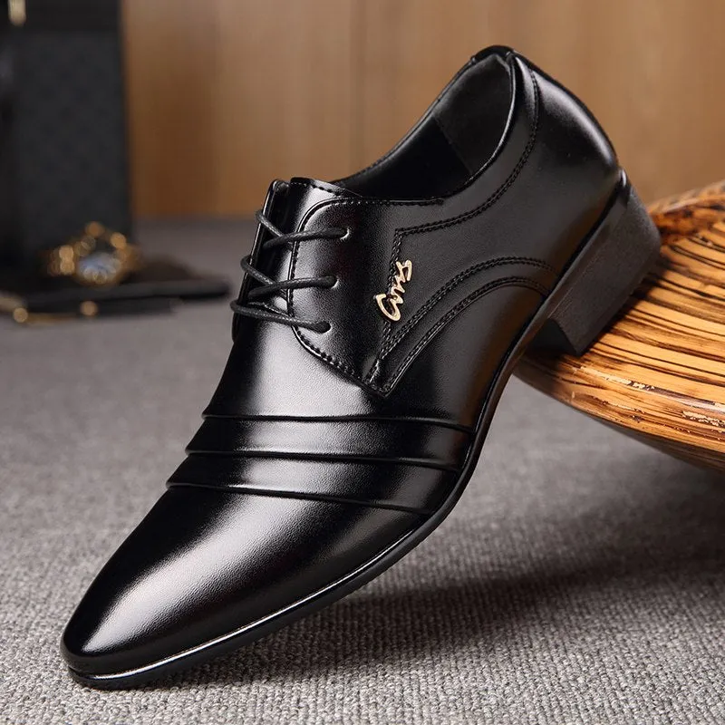 West Louis™ Luxury Brand Business Leather Shoes